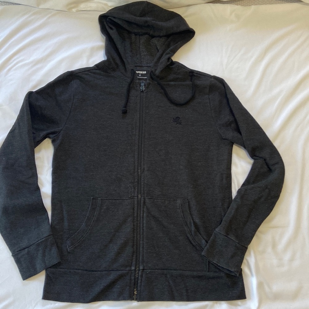Express Charcoal Zip-Up Hoodie